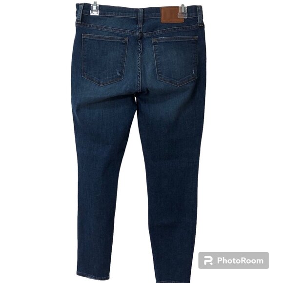 J. Crew Women's 9" High Rise Toothpick Jean Size 29 Skinny Stretch Durable - Picture 2 of 10